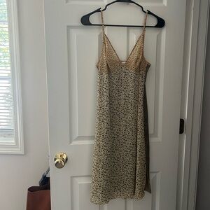 Intimissimi Beige Floral Midi Dress